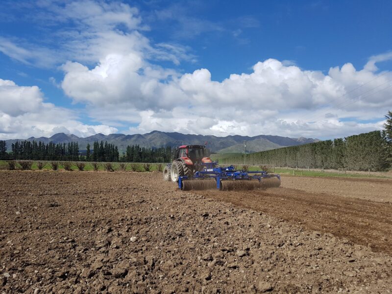 Walter Watson rollers being pulled by tractor to cultivate land. Available from NC Equipment Amberley